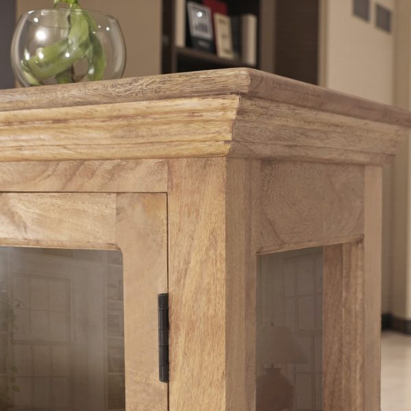 1 (4) The Attic Havenwood Glass Panel Bookshelf Cabinet