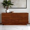 The Attic Artic Sideboard, Multipurpose Cabinet for Kitchen and Living Room Storage, Crockery Storage, Solid Acacia Wood, Honey Matte Finish