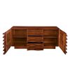 The Attic Artic Sideboard, Multipurpose Cabinet for Kitchen and Living Room Storage, Crockery Storage, Solid Acacia Wood, Honey Matte Finish