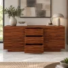 The Attic Artic Sideboard, Multipurpose Cabinet for Kitchen and Living Room Storage, Crockery Storage, Solid Acacia Wood, Honey Matte Finish