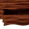 The Attic Artic Sideboard, Multipurpose Cabinet for Kitchen and Living Room Storage, Crockery Storage, Solid Acacia Wood, Honey Matte Finish
