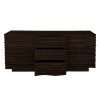 KL-2169W (10) The Attic Artic Sideboard, Multipurpose Cabinet for Kitchen and Living Room Storage, Crockery Storage, Solid Acacia Wood, Walnut Matte Finish