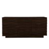 KL-2169W (3) The Attic Artic Sideboard, Multipurpose Cabinet for Kitchen and Living Room Storage, Crockery Storage, Solid Acacia Wood, Walnut Matte Finish