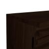 KL-2169W (4) The Attic Artic Sideboard, Multipurpose Cabinet for Kitchen and Living Room Storage, Crockery Storage, Solid Acacia Wood, Walnut Matte Finish