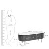The Attic Carlston TV Cabinet, Solid Wood Sideboard TV Cabinet for Living Room, Classy TV Cabinet, Wooden Free Standing TV Unit Side Board Table with Storage, Black Matte Finish