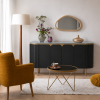 KL-2245B (5) The Attic Carlston Sideboard Large, Multipurpose Cabinet for Kitchen and Living Room Storage, Classy Sideboard, Solid Mango Wood, Black Matte Finish