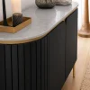 KL-2245B (7)a The Attic Carlston Sideboard Large, Multipurpose Cabinet for Kitchen and Living Room Storage, Classy Sideboard, Solid Mango Wood, Black Matte Finish