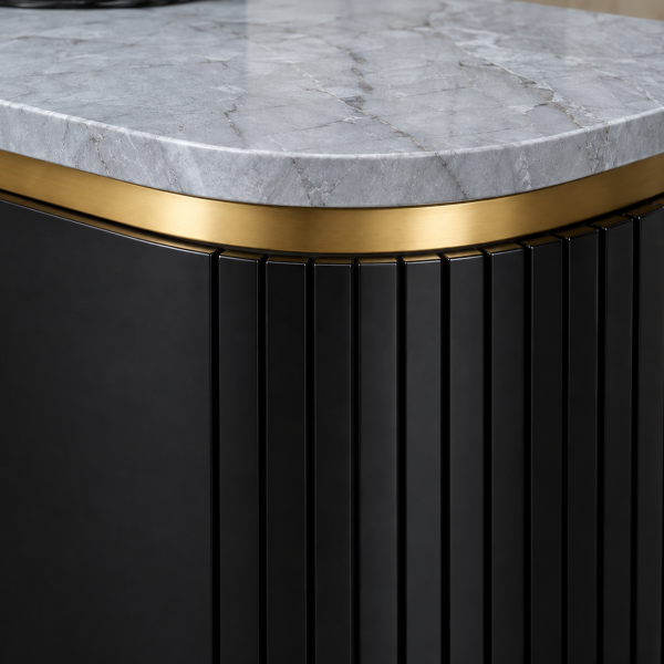 The Attic 2 Door Carlston Sideboard, Multipurpose Cabinet for Kitchen and Living Room Storage, Classy Sideboard,Solid Mango Wood, Black Matte Finish
