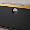 The Attic Carlston TV Cabinet Large, Solid Wood Sideboard TV Cabinet for Living Room, Classy TV Cabinet, Wooden Free Standing TV Unit Side Board Table with Storage, Black Matte Finish