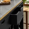 KL-2357B (5) The Attic Carlston Bar Cabinet, Hard and Soft Drinks Bar Storage Cabinet, Wine Wisky Scotch, Bar for Home, Solid Mango Wood, Black Matte Finish