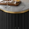 KL-2357B (6) The Attic Carlston Bar Cabinet, Hard and Soft Drinks Bar Storage Cabinet, Wine Wisky Scotch, Bar for Home, Solid Mango Wood, Black Matte Finish