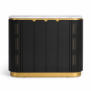 KL-2357B (7) The Attic Carlston Bar Cabinet, Hard and Soft Drinks Bar Storage Cabinet, Wine Wisky Scotch, Bar for Home, Solid Mango Wood, Black Matte Finish
