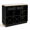 KL-2357B (9) The Attic Carlston Bar Cabinet, Hard and Soft Drinks Bar Storage Cabinet, Wine Wisky Scotch, Bar for Home, Solid Mango Wood, Black Matte Finish