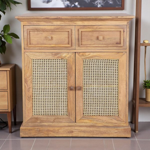 The Attic Ardenwood Classic Cane Door Sideboard Natural
