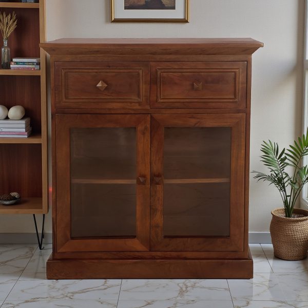 The Attic Ardenwood Classic Glass Door Sideboard Honey