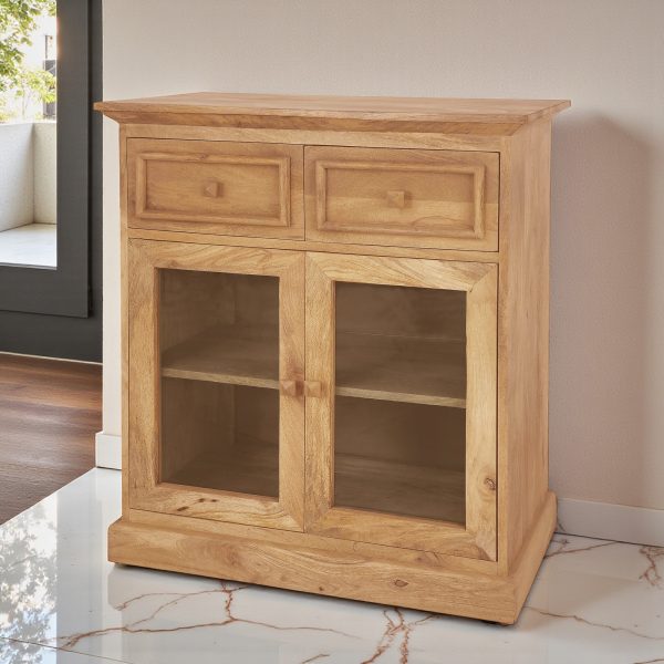 KL-2358NATG (1) The Attic Ardenwood Classic Glass Door Sideboard Natural