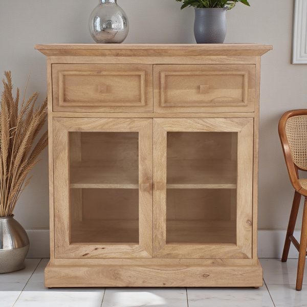 KL-2358NATG (3) The Attic Ardenwood Classic Glass Door Sideboard Natural