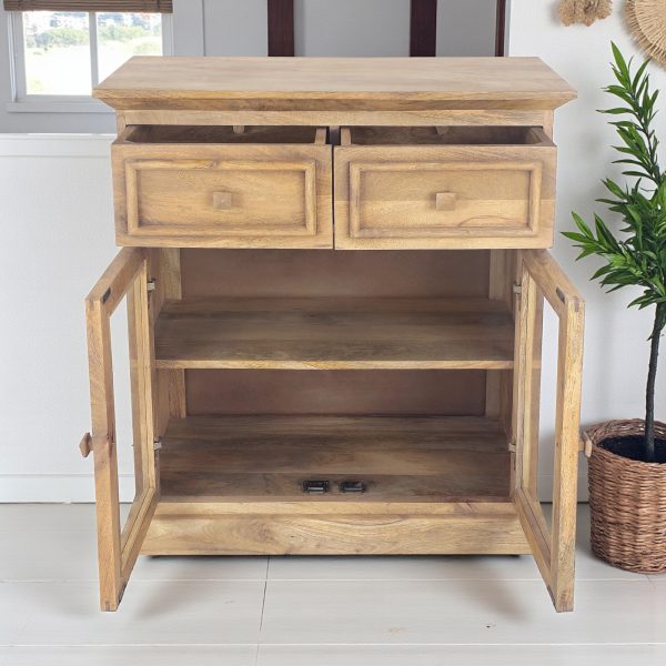 KL-2358NATG (4) The Attic Ardenwood Classic Glass Door Sideboard Natural