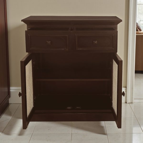 The Attic Ardenwood Classic Cane Door Sideboard Walnut
