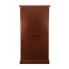 The Attic Havenwood Glass Panel Bookshelf Cabinet Honey