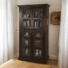 KL-2360WG (5) The Attic Havenwood Glass Panel Bookshelf Cabinet Walnut