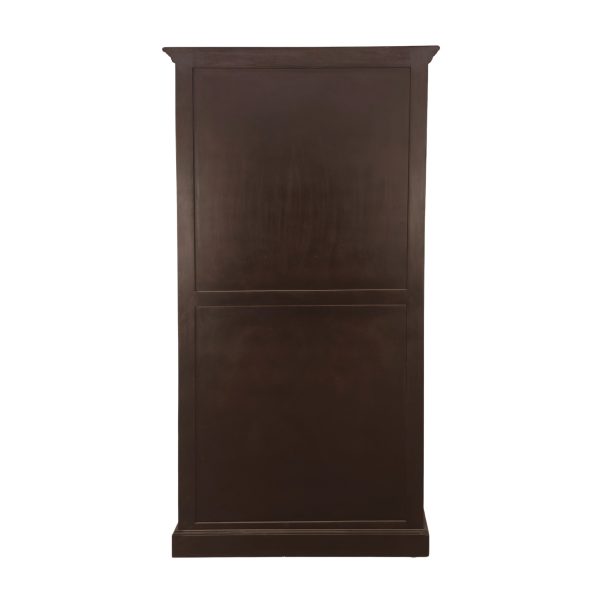 KL-2360WG (7) The Attic Havenwood Glass Panel Bookshelf Cabinet Walnut
