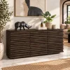 KW-2169W (2) The Attic Artic Sideboard, Multipurpose Cabinet for Kitchen and Living Room Storage, Crockery Storage, Solid Acacia Wood, Walnut Matte Finish