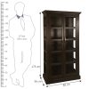 MANEQUIN 20x20 The Attic Havenwood Glass Panel Bookshelf Cabinet Walnut