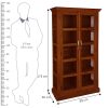 The Attic Havenwood Glass Panel Bookshelf Cabinet Honey