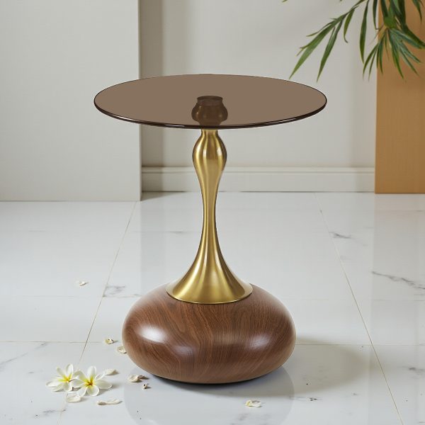 The Attic Laura End Table Compact Modern Bedside Piece,Honey