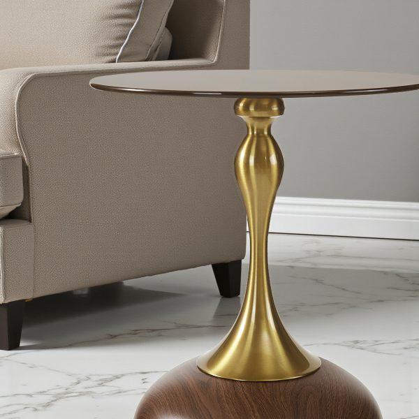 The Attic Laura End Table Compact Modern Bedside Piece,Honey