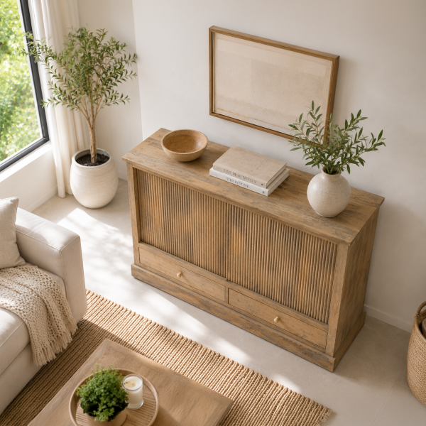 ChatGPT Image May 13, 2026, 10_49_39 AM The Attic Velora Cabinet, Kitchen and Living Room Storage, Solid Wood, Natural Finish