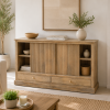 ChatGPT Image May 13, 2026, 10_51_50 AM The Attic Velora Cabinet, Kitchen and Living Room Storage, Solid Wood, Natural Finish
