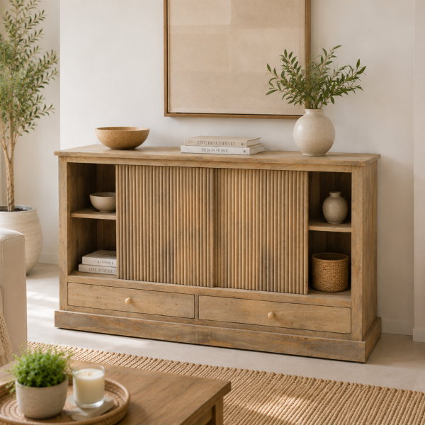 ChatGPT Image May 13, 2026, 10_51_50 AM The Attic Velora Cabinet, Kitchen and Living Room Storage, Solid Wood, Natural Finish