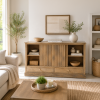 ChatGPT Image May 13, 2026, 10_51_54 AM The Attic Velora Cabinet, Kitchen and Living Room Storage, Solid Wood, Natural Finish