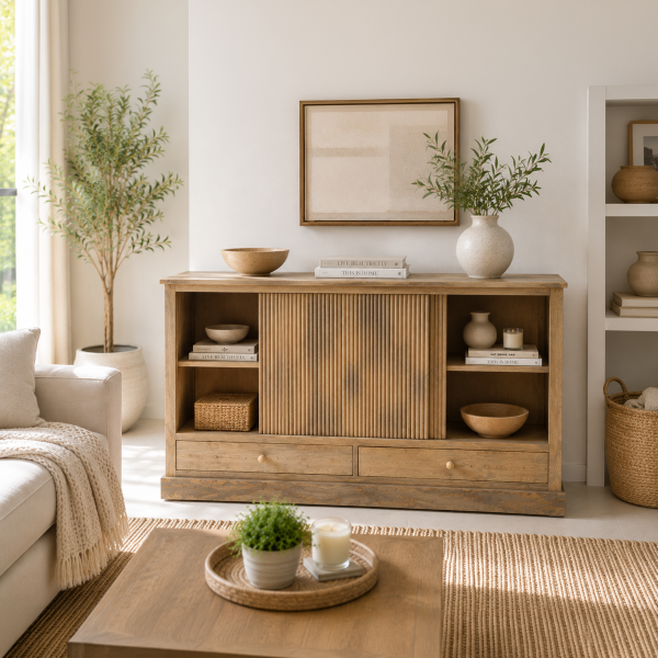 ChatGPT Image May 13, 2026, 10_51_54 AM The Attic Velora Cabinet, Kitchen and Living Room Storage, Solid Wood, Natural Finish