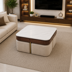 ChatGPT Image May 25, 2026, 11_18_37 AM The Attic Carlston Coffee Table with 4 stool