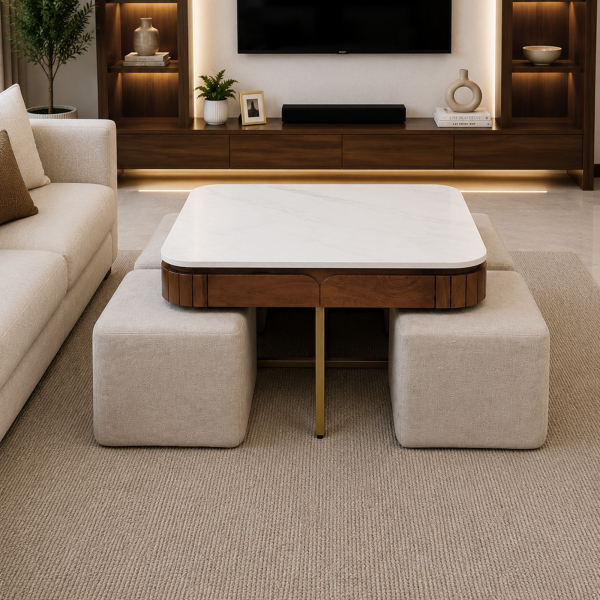 ChatGPT Image May 25, 2026, 11_23_37 AM The Attic Carlston Coffee Table with 4 stool