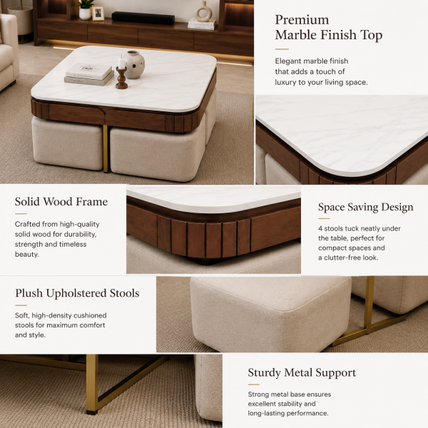 ChatGPT Image May 25, 2026, 11_26_53 AM The Attic Carlston Coffee Table with 4 stool