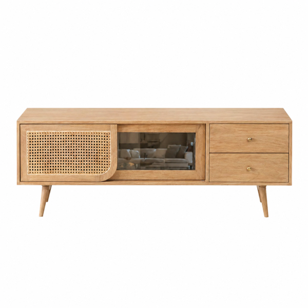 The Attic Ines TV Cabinet, Natural Matte Finish