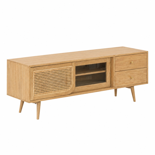 The Attic Ines TV Cabinet, Natural Matte Finish