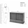 The Attic Velora Cabinet, Kitchen and Living Room Storage, Solid Wood, Natural Finish