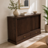 The Attic Velora Cabinet, Kitchen and Living Room Storage, Solid Wood, Walnut