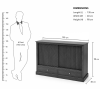 The Attic Velora Cabinet, Kitchen and Living Room Storage, Solid Wood, Walnut