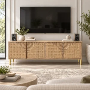 The Attic Arcus TV Cabinet , Natural Matte Finish