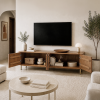 KL-2369T (4) The Attic Arcus TV Cabinet , Teak Matte Finish