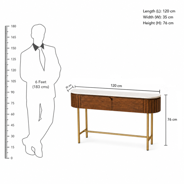 KL-2371 (8) The Attic Carlston Console Table Teak