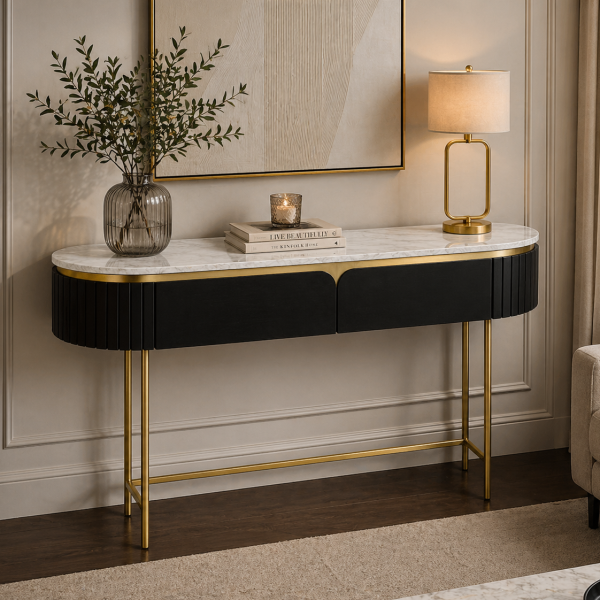 The Attic Carlston Console Table Black