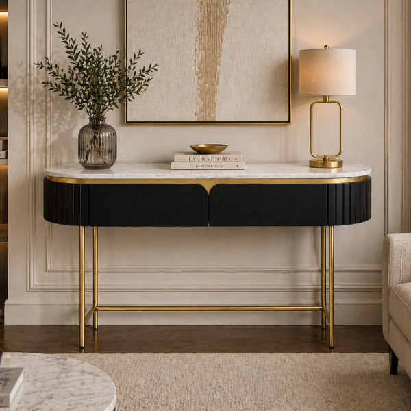 The Attic Carlston Console Table Black