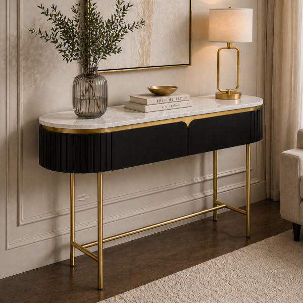 The Attic Carlston Console Table Black